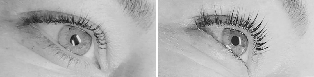 Lashes before/after